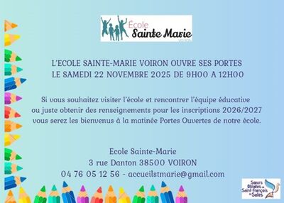 Les inscriptions pour la rentrée 2026-2027 sont ouvertes ! Les inscriptions pour la rentrée 2026-2027 sont ouvertes !